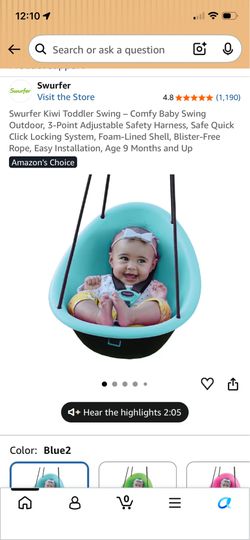 Swurfer Kiwi Toddler Swing