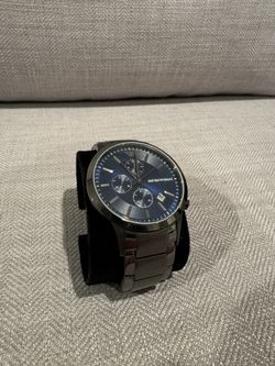 Emporio Armani Gunmetal Stainless Steel Watch 43mm