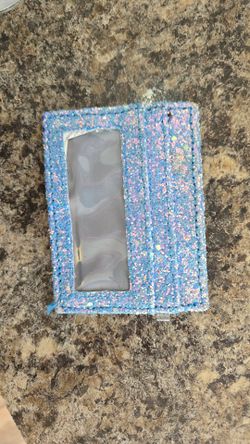 Glitter Card Holder Wallet with ID Window