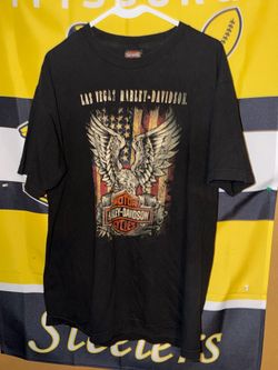 Harley Davidson Motorcycles Las Vegas Nevada Graphic Print Shirt Men’s Large Use