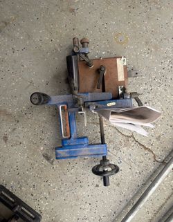heavy-duty cast iron table saw tenoning jig.