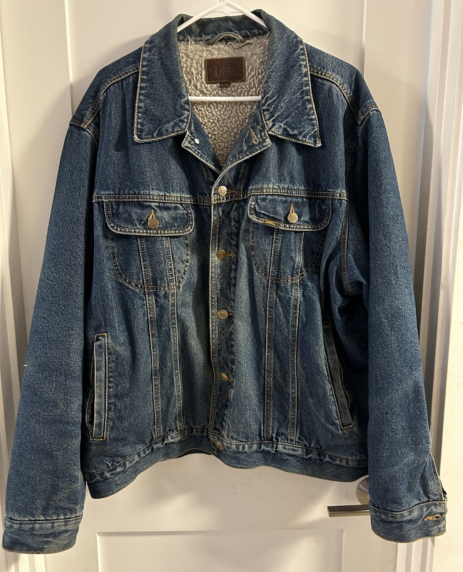 Vintage Lee Shirpa Lined Denim Jacket Men’s Large