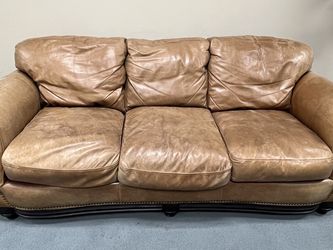 LEATHER SOFA AND LOVE SEAT