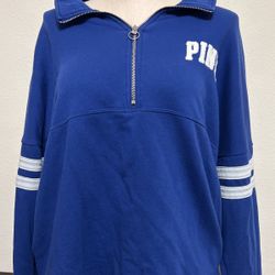 Blue Half Zipped PINK jacket