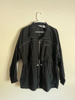 USED - Vintage Black Double & Zipper Windbreaker by Reebok