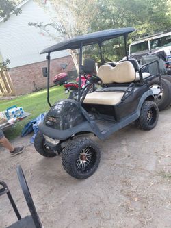 Club Car Golf Cart Lifted with Custom Wheels