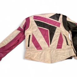 Pro Sport womans 42 purple & white padded riding jacket with removable inner vest