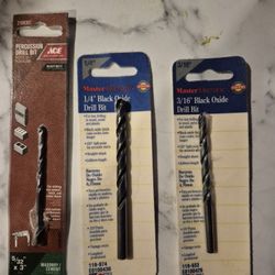 3 Different Unopened Drill Bits 