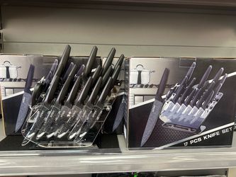 HOBO 17-Piece Kitchen Knives Set, German Stainless Steel Knife Set