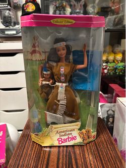 American Indian Barbie & Baby Blue Feather Doll American Stories Collection 1995