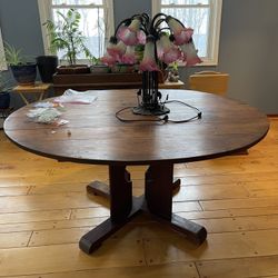 Antique Round Wooden Table