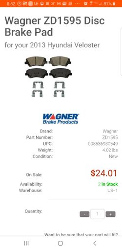 Hyundai Brake Pad Set