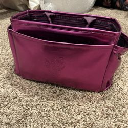 Younique Purple Handbag Organizer Insert + Keychain