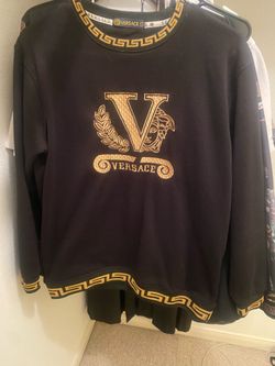 Versace sweater, black and gold, large