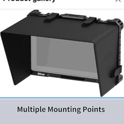 Nitze Cage for OSEE G7 Pro 7 Inch Monitor, with PU Leather Sunhood, Built-in Dual NATO Rails and Cold Shoes - JT-OE02B