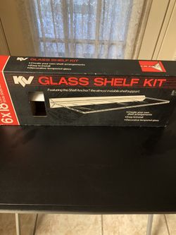 Mountable glass shelf kit.