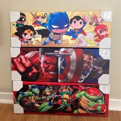 Set of 3 Superhero Canvas Wall Art. $15 Each