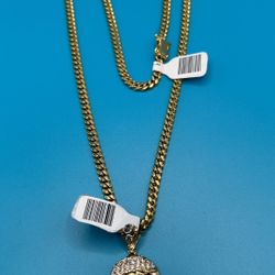 10kt Gold Chain + Pendant Combo