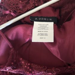 Red Burgundy Party Dress