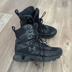 Under armour black high top combat hiking boot shoes