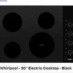 Whirlpool All Electric Cooktop