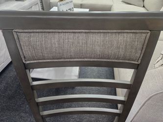 Brand new gray dining set with 6 chairs