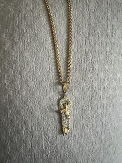Gold Plated Chain With St, Jude Pendant 