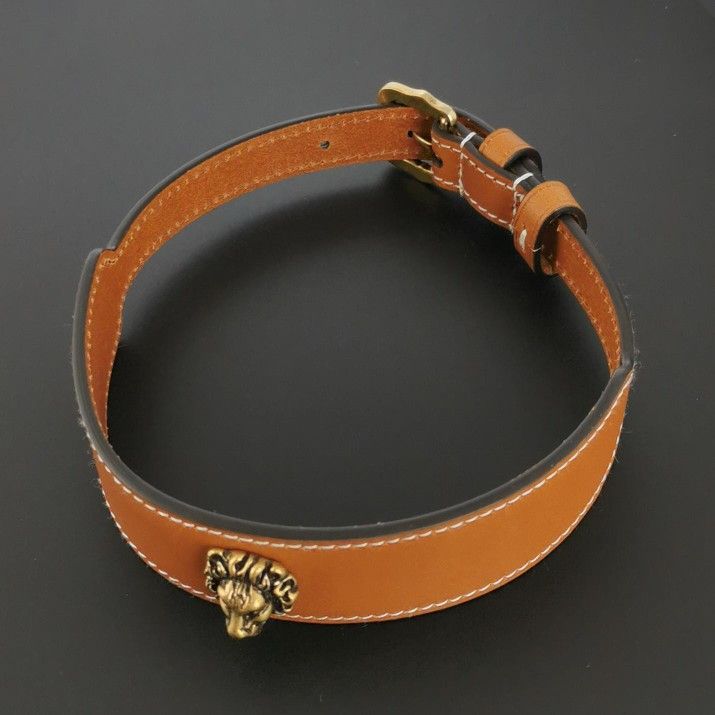 Gucci Leather Lion Choker