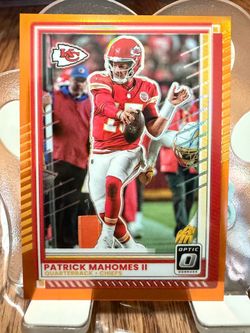 2025 Panini Donruss Optic Patrick Mahomes II #40 Orange Prizm card /299