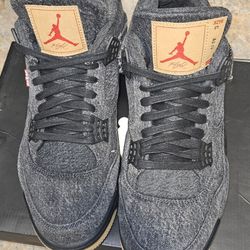 Jordan 4 Black Levis Size 12