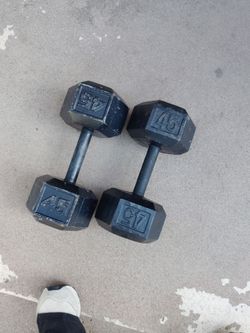 2 Dumbbells 45 pounds $85