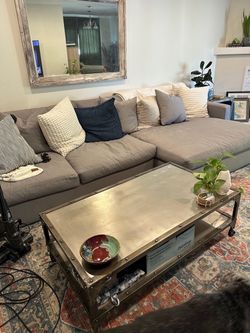 Metal coffee table and side table