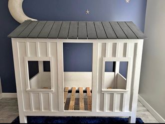 Custom Handmade Solid Wood House Bed Frame Kids Twin Bed