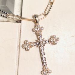 NEW Large Cross Choker Necklace