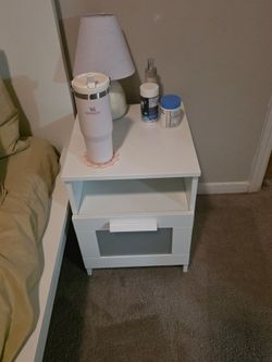 Nightstand and a lamp