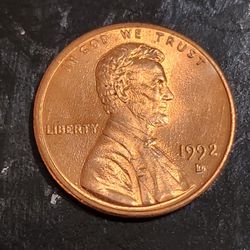 1 Cent 1992 D RD 