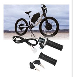 Electric Bike Throttle Grip Lock Key Set LED Indicator for Motorcycle Scooter 48V powersports