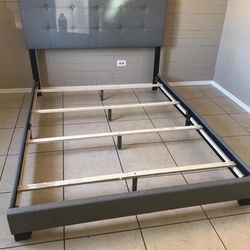 Gray Full Size Bed Frame 