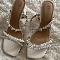 White pearl heels target