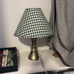 green checkerboard lamp
