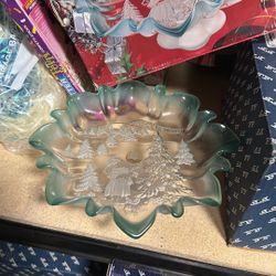 Mikasa Holiday Glass Dish