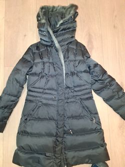 Laundry By Shelli Segal Women's Belted Faux Fur Puffer Coat Med