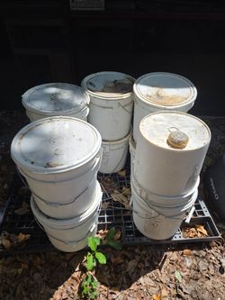 Slip clay for pottery free 9 buckets plz take free