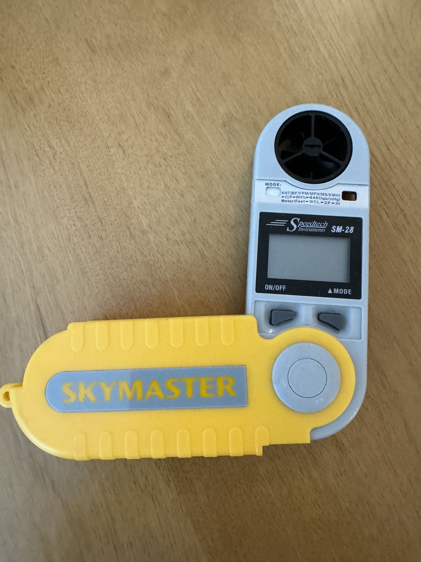 Speedtech SKYMASTER Weather Meter + Wind Gauge Model SM-28 Tested & Working