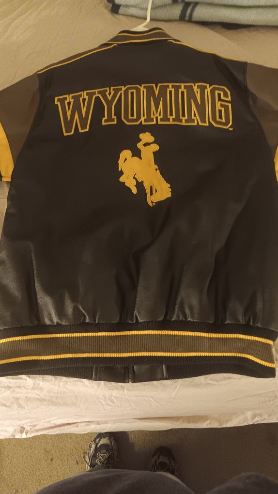  Wyoming cowboys leather jacket (L)