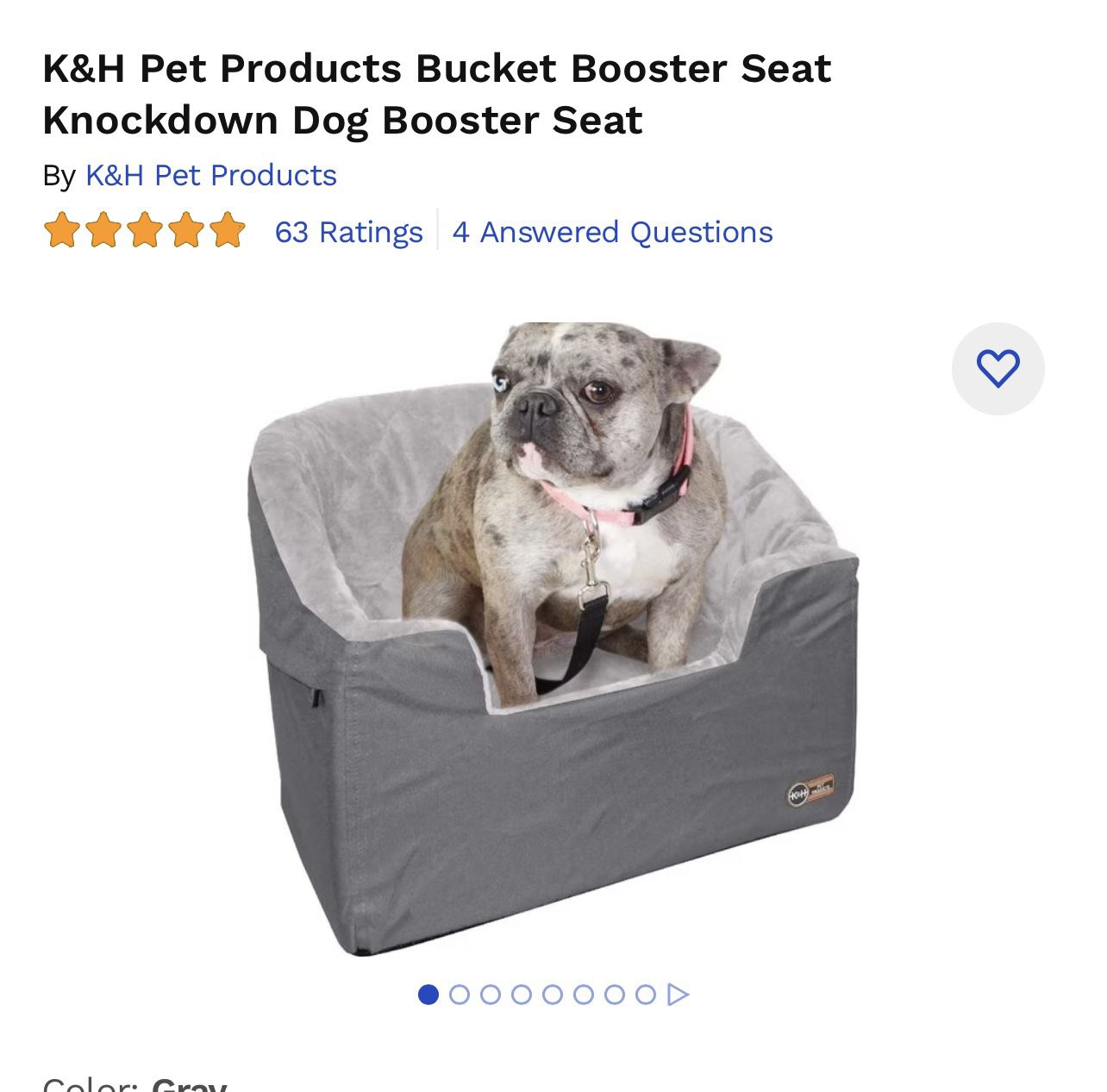 New No Tags! K& H Medium Small Size Dog Car Seat/ Booster! 