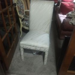 4 Dining Ivory White Chairs Each Cloth Brand New