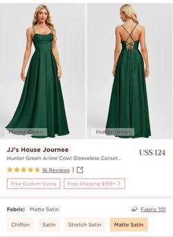 A-Line Cowl Neck Floor Length Satin Gown