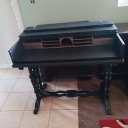 Wood Vintage Desk 40 Wide 30 Height