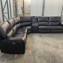 New Leather Power Reclining Sectional